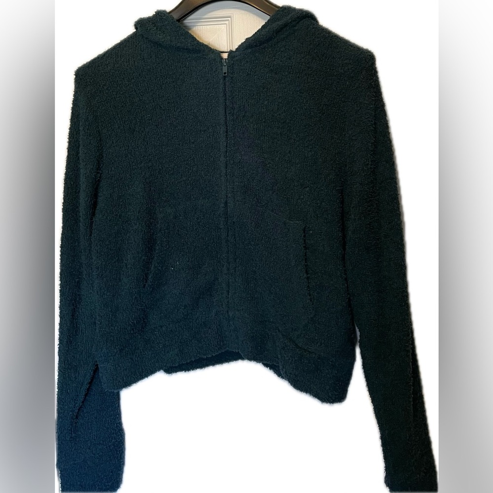 Sonoma Full Zip Dark Green Cropped Sweater New Size XL